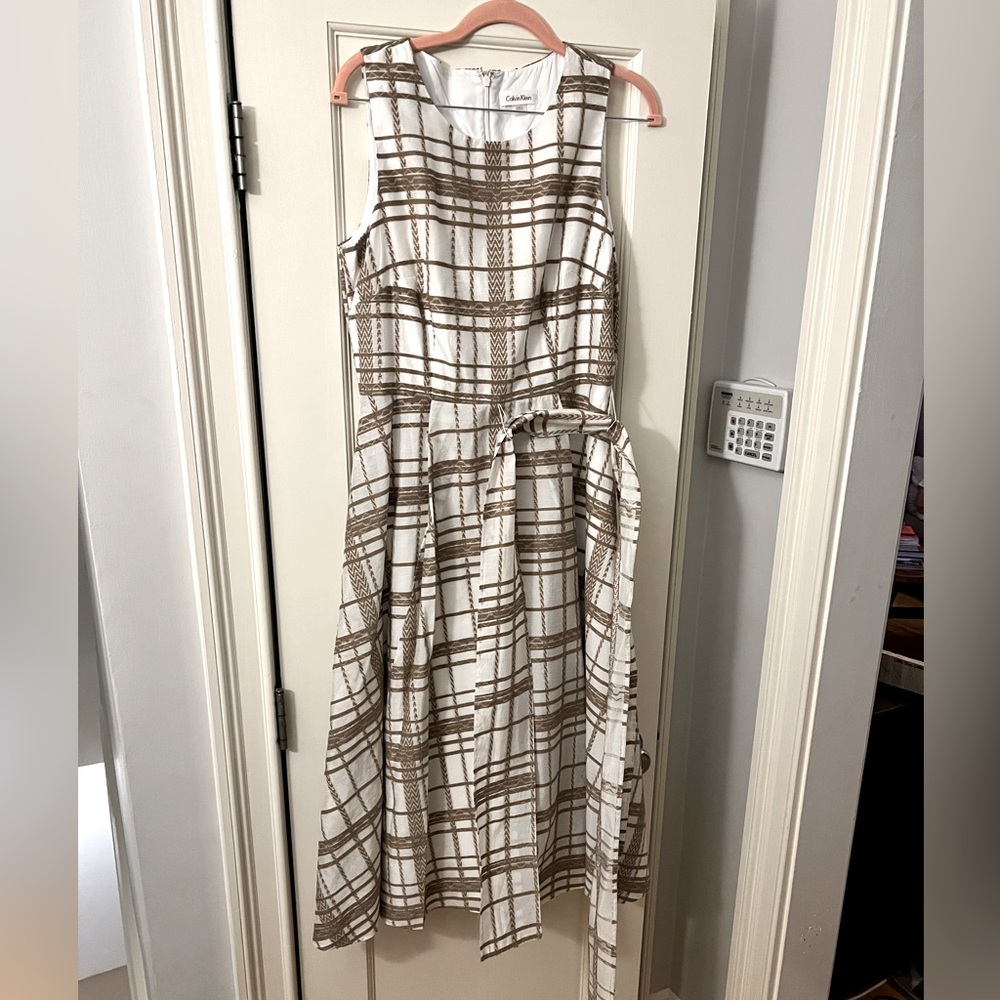 Calvin Klein Dress with matching belt, size 10